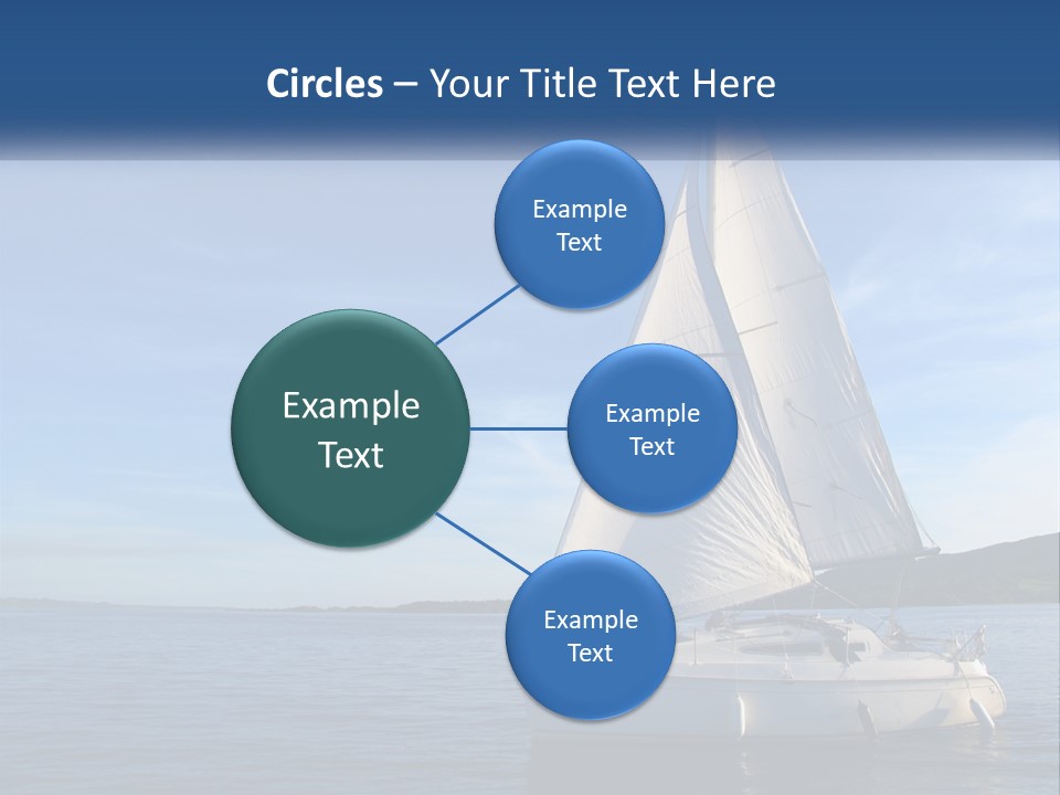 A Sailboat In The Ocean On A Sunny Day PowerPoint Template