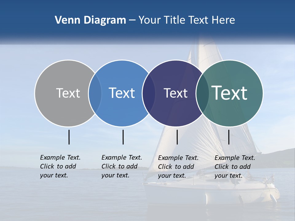 A Sailboat In The Ocean On A Sunny Day PowerPoint Template