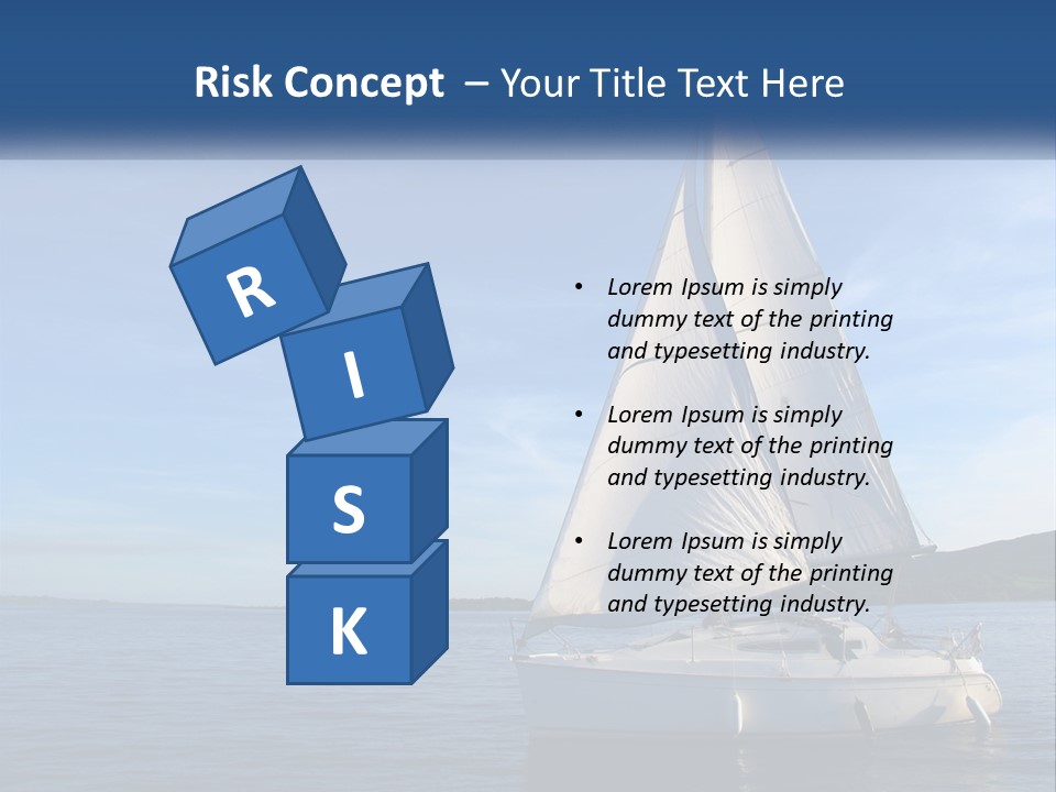 A Sailboat In The Ocean On A Sunny Day PowerPoint Template