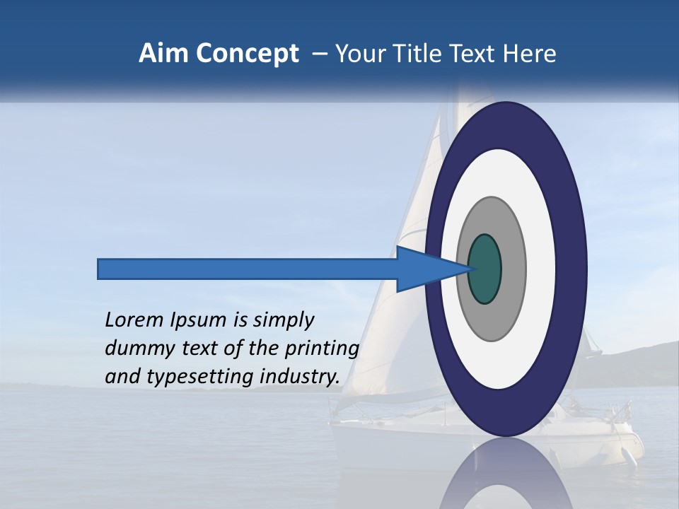 A Sailboat In The Ocean On A Sunny Day PowerPoint Template