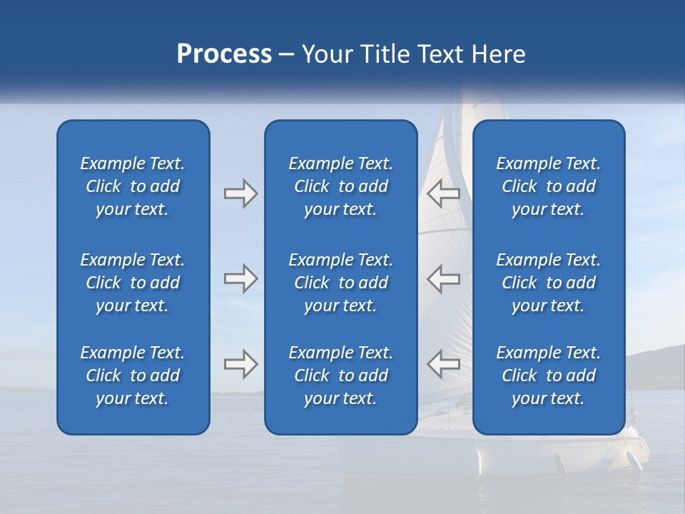 A Sailboat In The Ocean On A Sunny Day PowerPoint Template