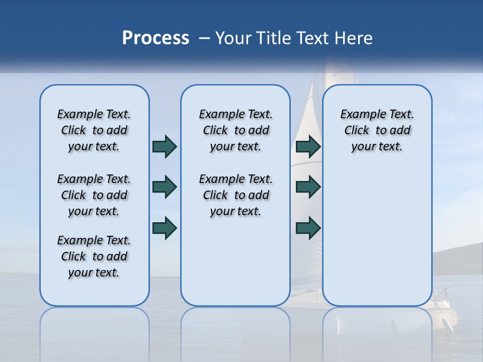 A Sailboat In The Ocean On A Sunny Day PowerPoint Template