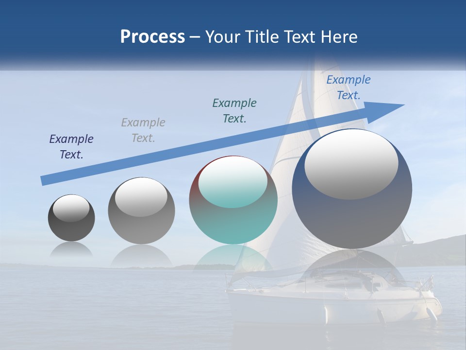 A Sailboat In The Ocean On A Sunny Day PowerPoint Template