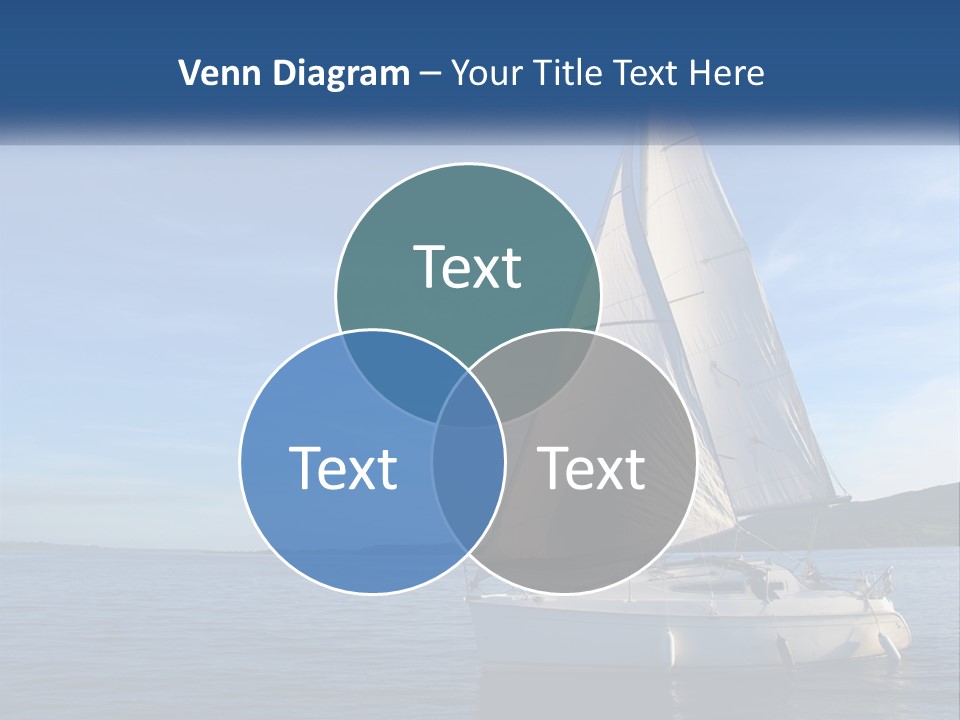 A Sailboat In The Ocean On A Sunny Day PowerPoint Template