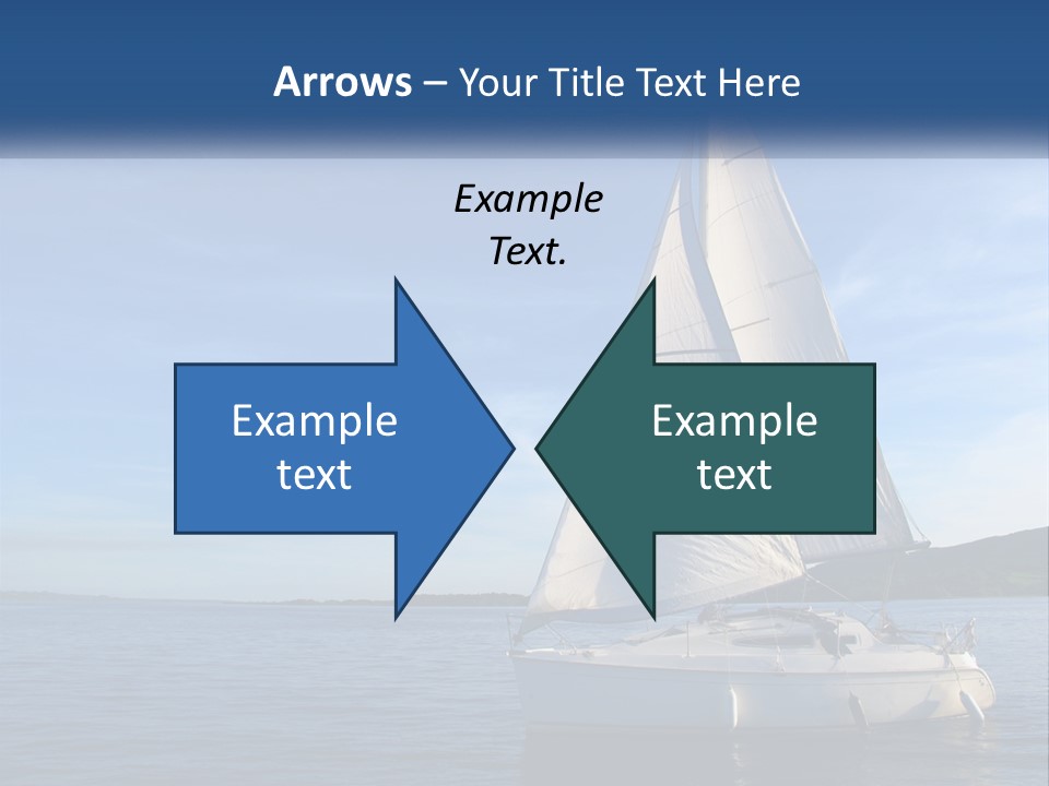 A Sailboat In The Ocean On A Sunny Day PowerPoint Template