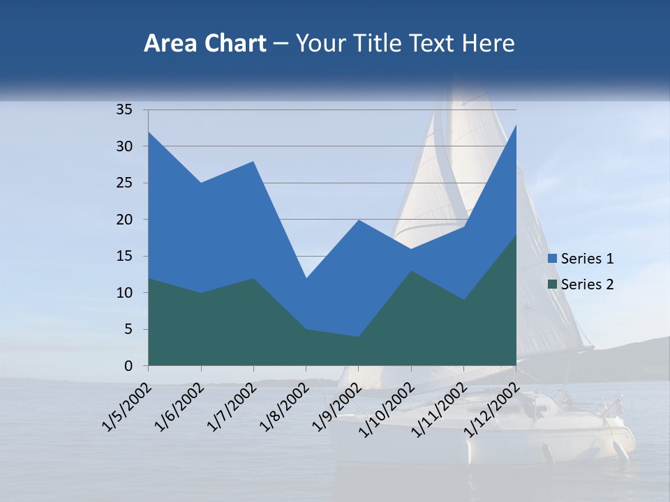 A Sailboat In The Ocean On A Sunny Day PowerPoint Template