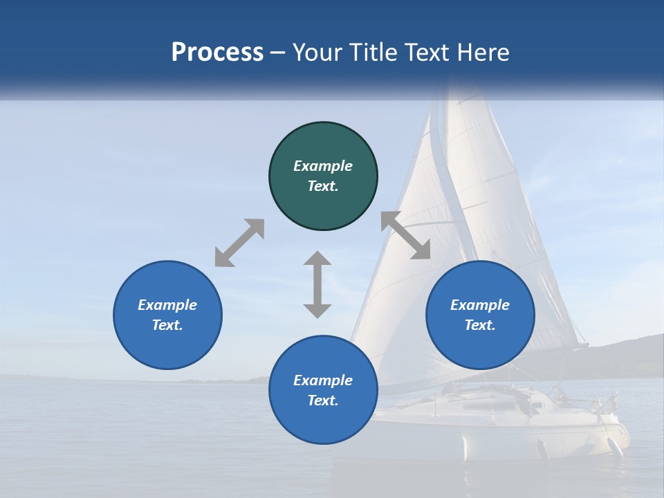 A Sailboat In The Ocean On A Sunny Day PowerPoint Template