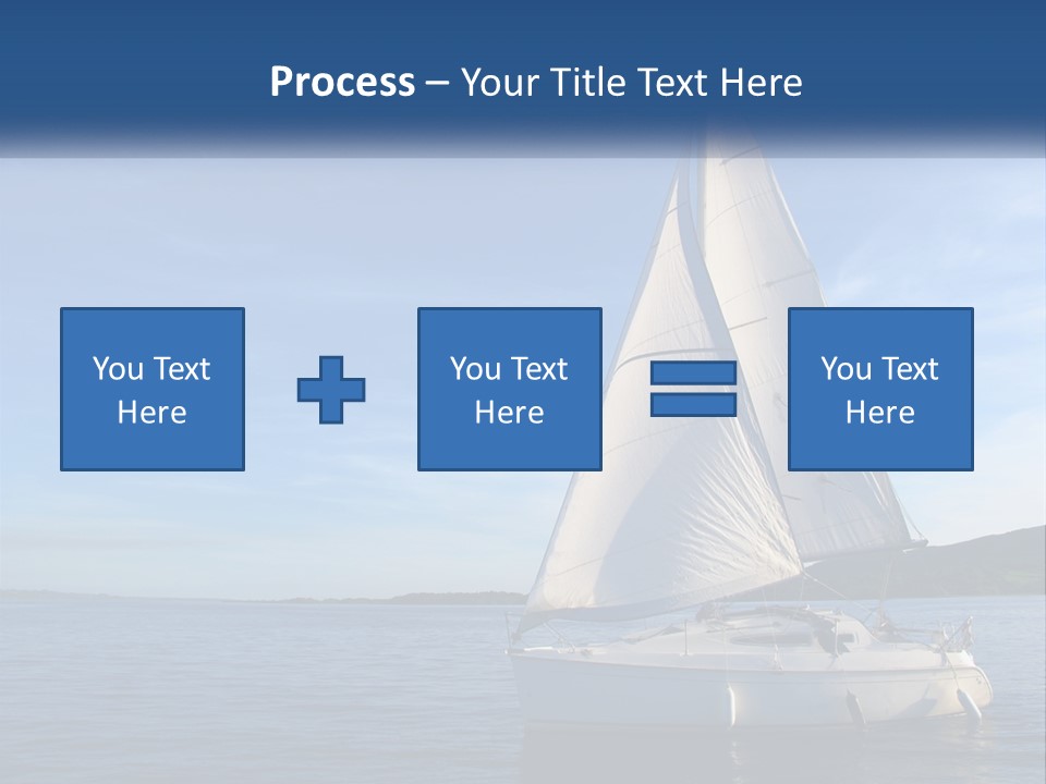 A Sailboat In The Ocean On A Sunny Day PowerPoint Template