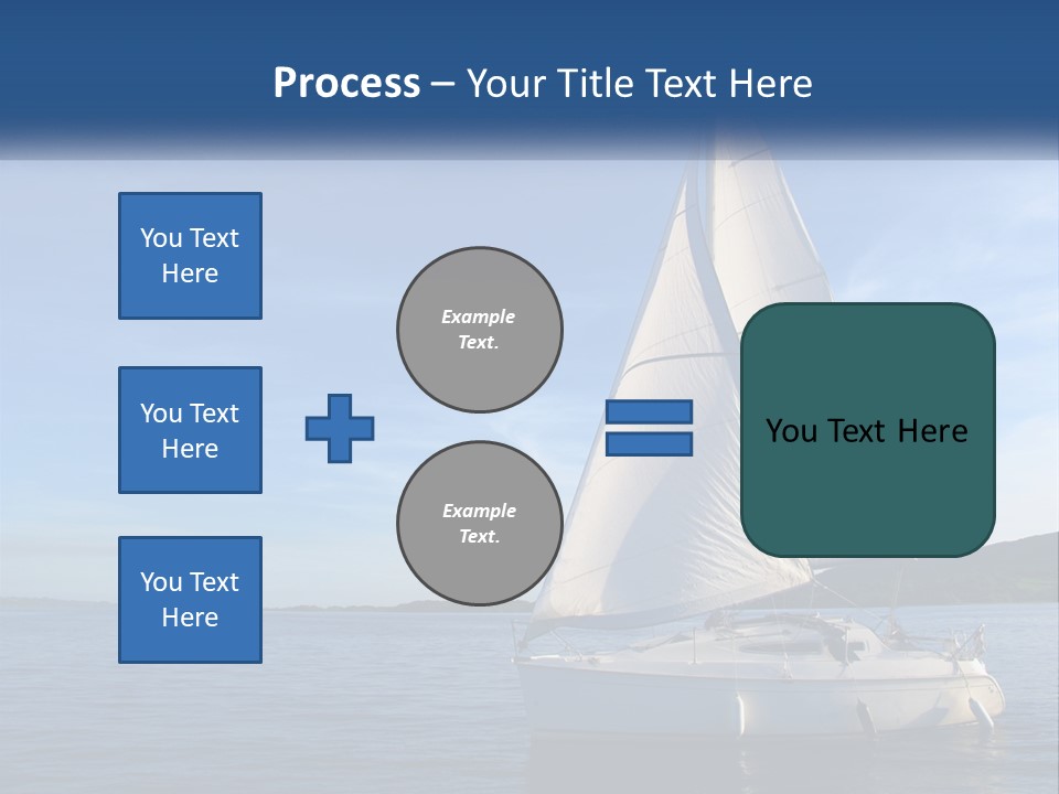 A Sailboat In The Ocean On A Sunny Day PowerPoint Template