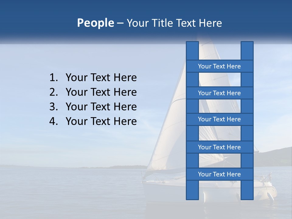 A Sailboat In The Ocean On A Sunny Day PowerPoint Template