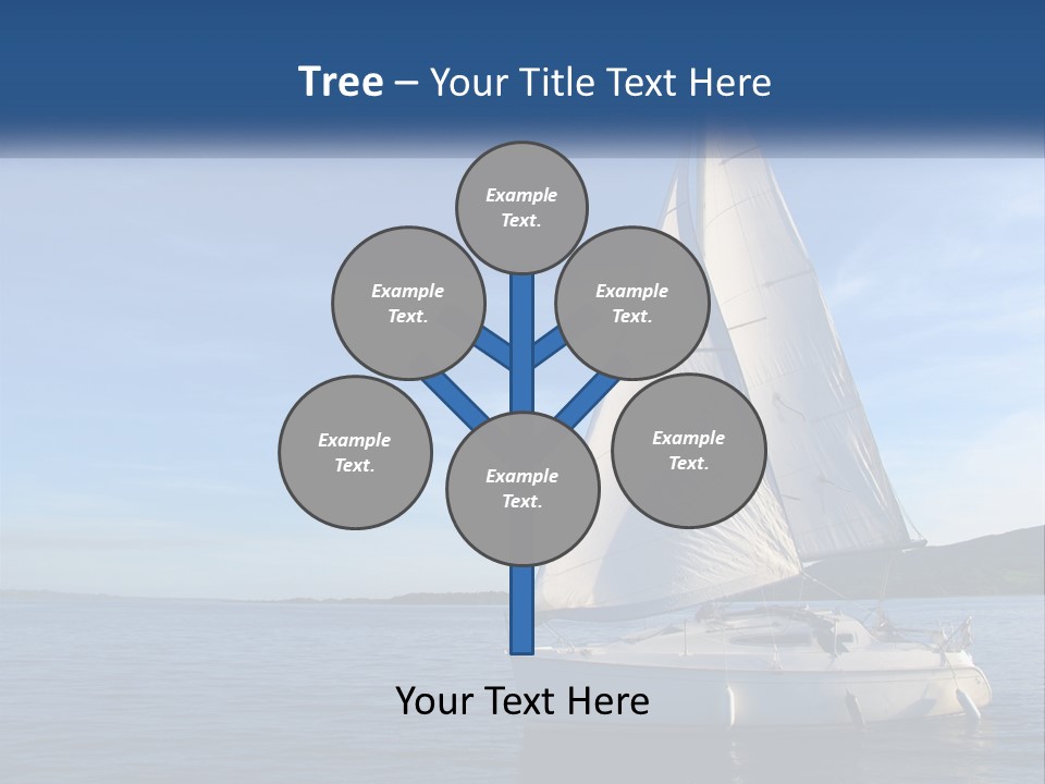 A Sailboat In The Ocean On A Sunny Day PowerPoint Template