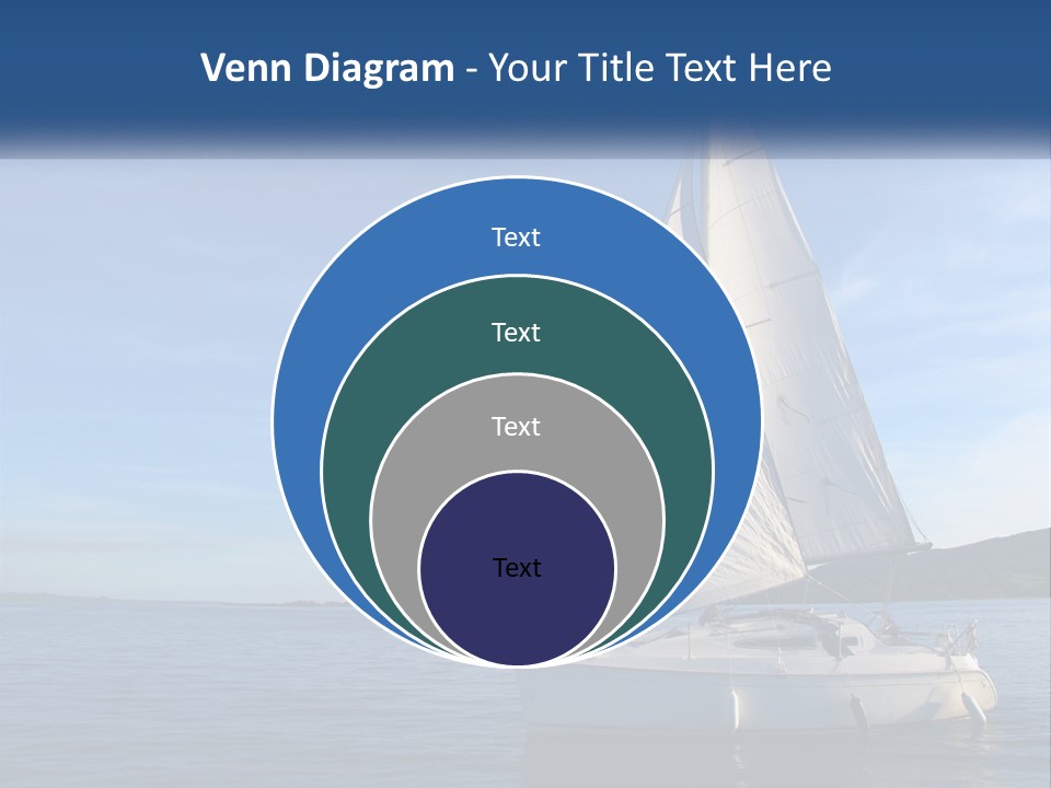 A Sailboat In The Ocean On A Sunny Day PowerPoint Template