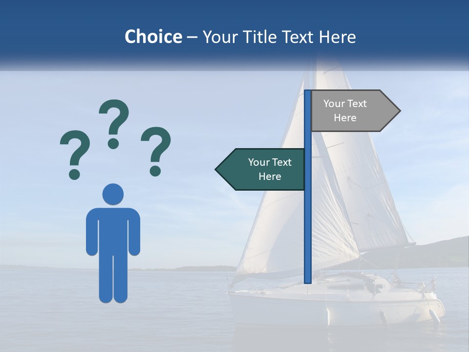 A Sailboat In The Ocean On A Sunny Day PowerPoint Template