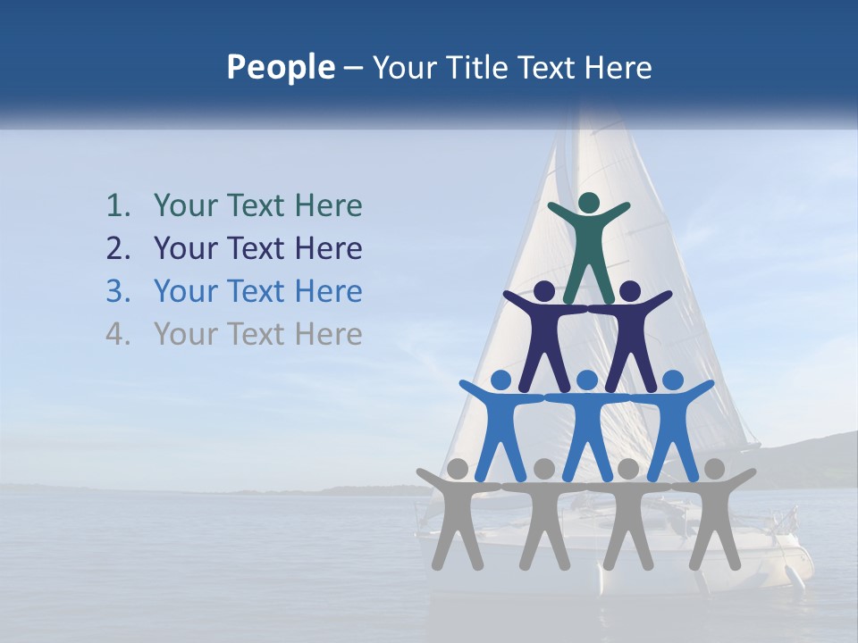 A Sailboat In The Ocean On A Sunny Day PowerPoint Template