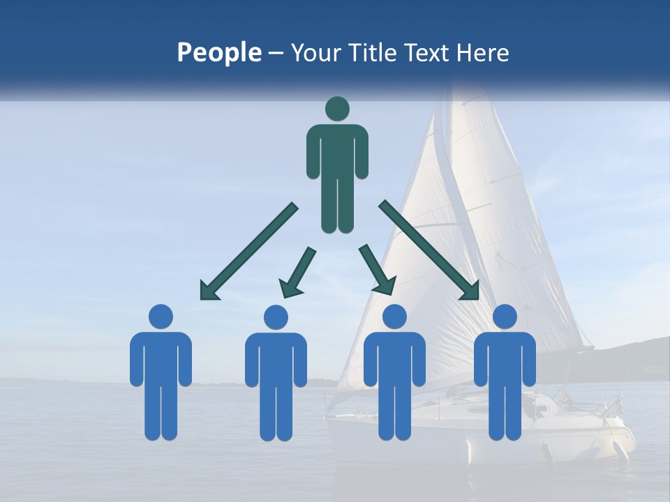 A Sailboat In The Ocean On A Sunny Day PowerPoint Template