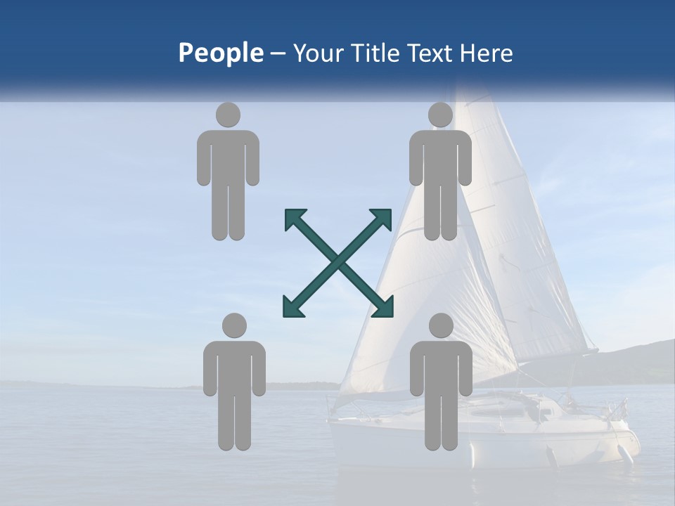 A Sailboat In The Ocean On A Sunny Day PowerPoint Template