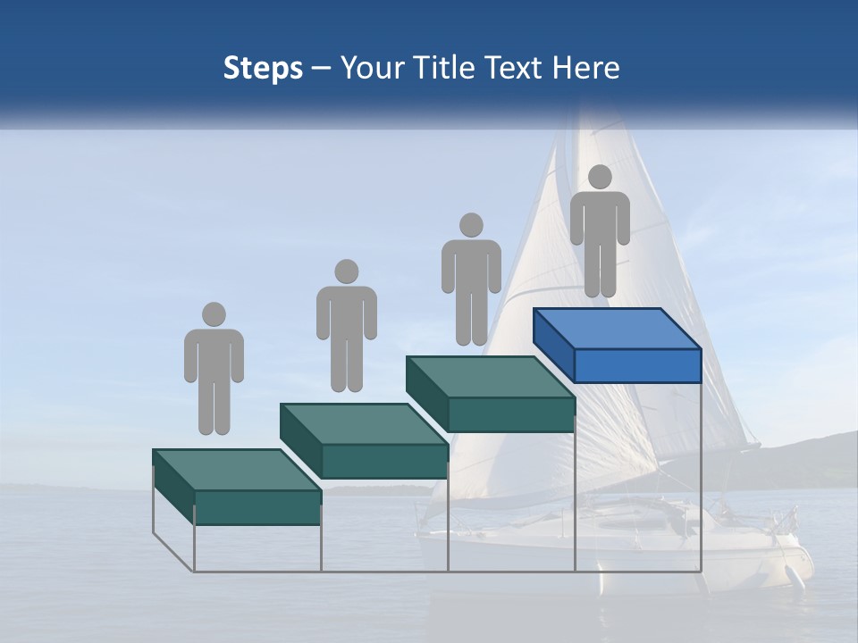 A Sailboat In The Ocean On A Sunny Day PowerPoint Template