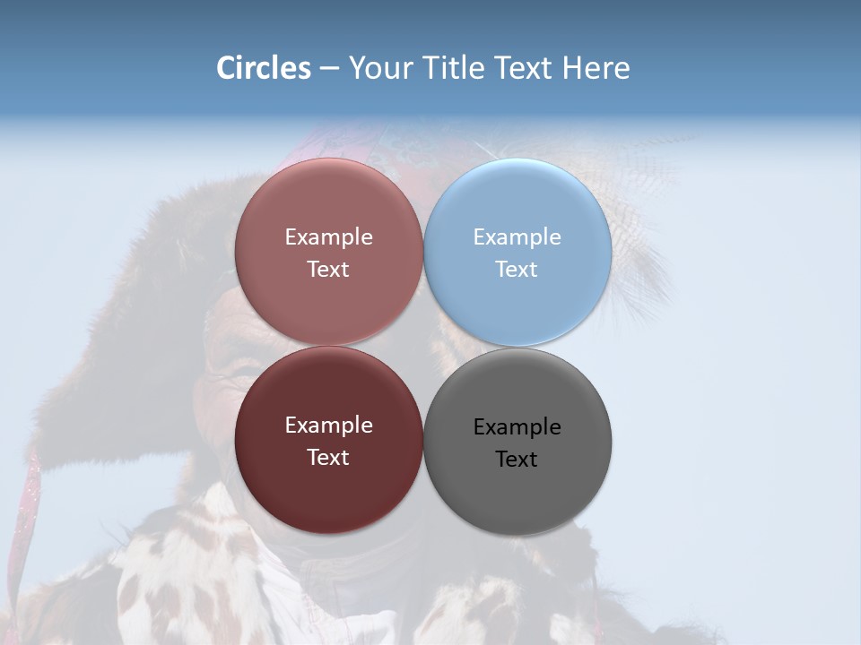 A Man Wearing A Hat With Feathers On It PowerPoint Template