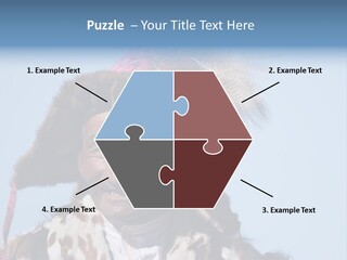 A Man Wearing A Hat With Feathers On It PowerPoint Template