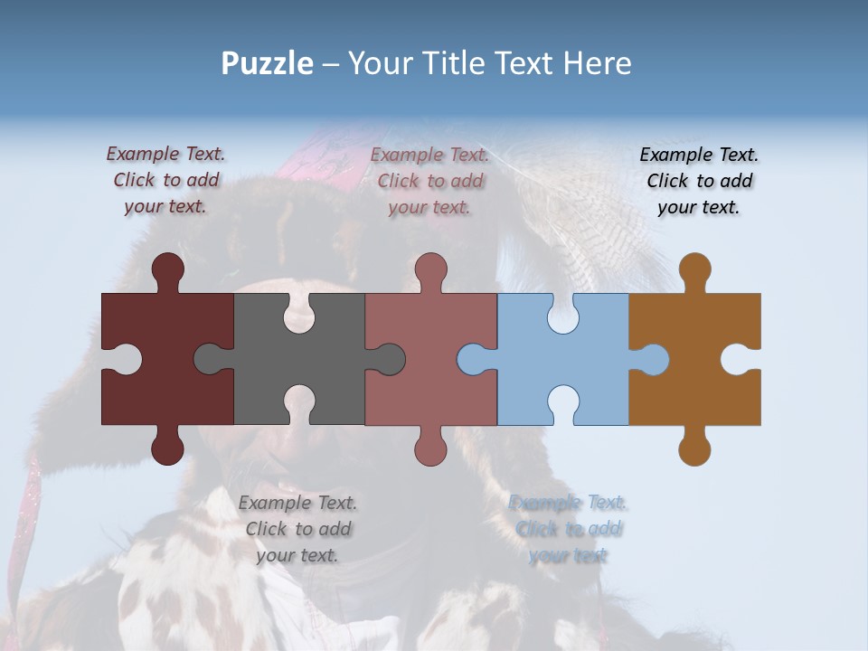 A Man Wearing A Hat With Feathers On It PowerPoint Template