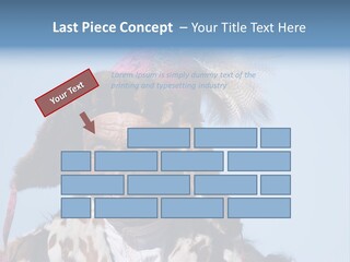 A Man Wearing A Hat With Feathers On It PowerPoint Template