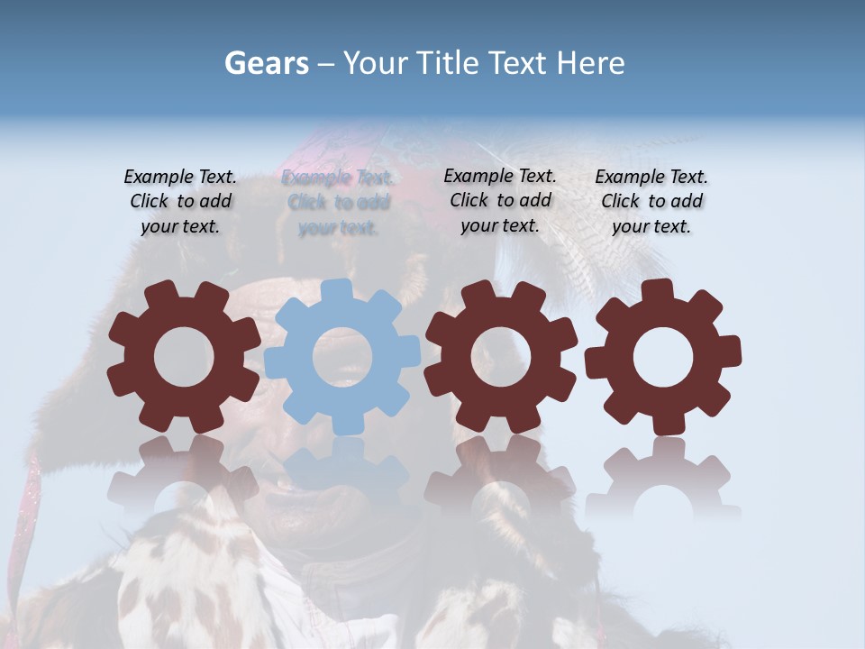 A Man Wearing A Hat With Feathers On It PowerPoint Template