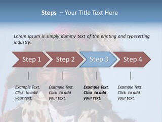 A Man Wearing A Hat With Feathers On It PowerPoint Template