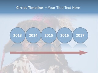 A Man Wearing A Hat With Feathers On It PowerPoint Template