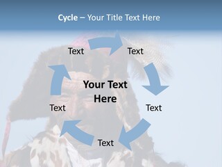 A Man Wearing A Hat With Feathers On It PowerPoint Template
