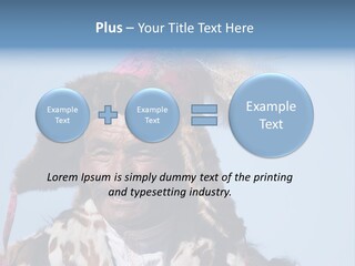 A Man Wearing A Hat With Feathers On It PowerPoint Template