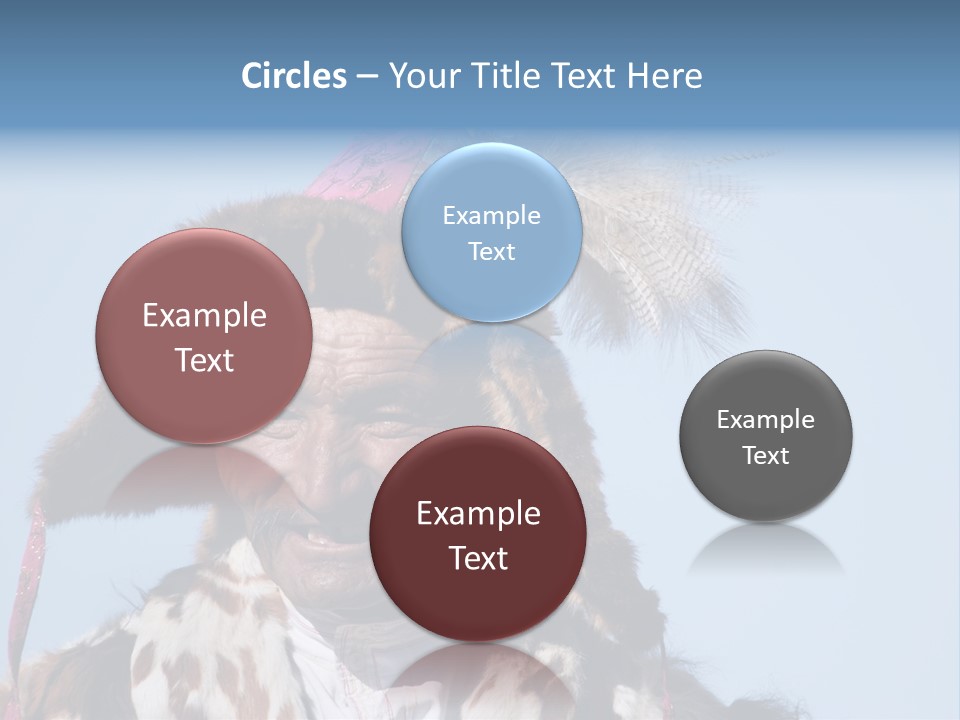 A Man Wearing A Hat With Feathers On It PowerPoint Template