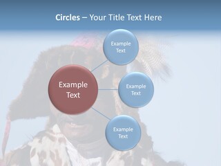 A Man Wearing A Hat With Feathers On It PowerPoint Template