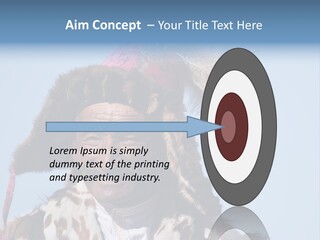 A Man Wearing A Hat With Feathers On It PowerPoint Template