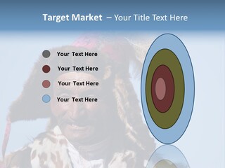 A Man Wearing A Hat With Feathers On It PowerPoint Template