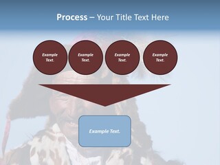 A Man Wearing A Hat With Feathers On It PowerPoint Template