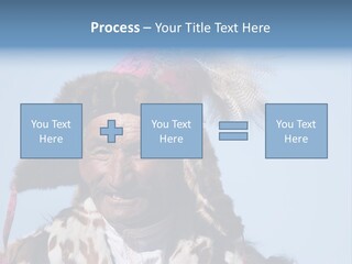 A Man Wearing A Hat With Feathers On It PowerPoint Template