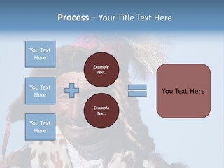 A Man Wearing A Hat With Feathers On It PowerPoint Template