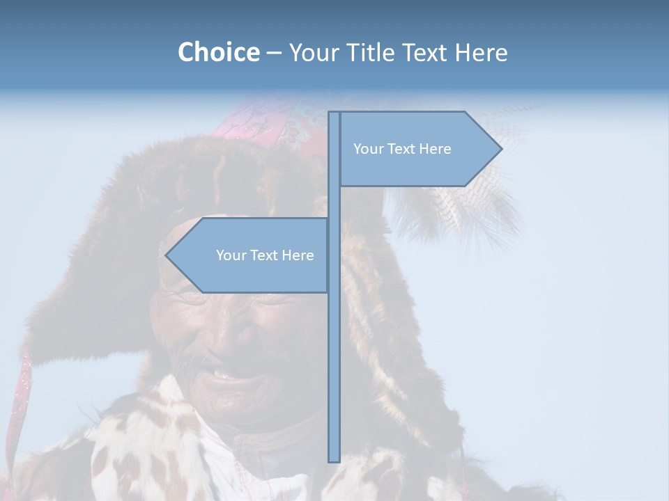 A Man Wearing A Hat With Feathers On It PowerPoint Template