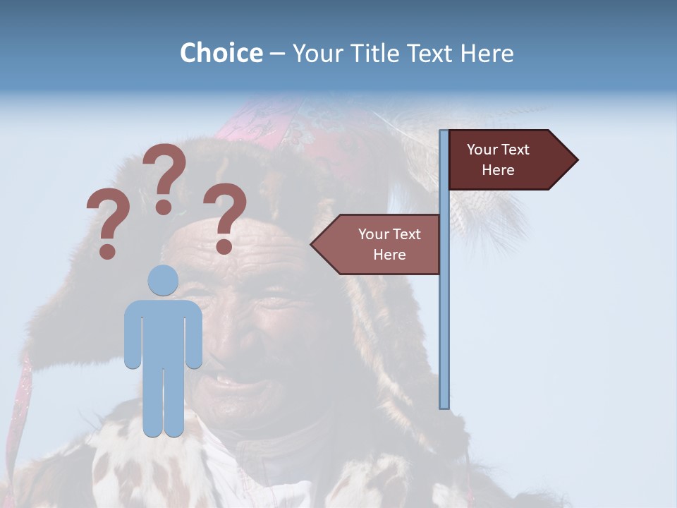 A Man Wearing A Hat With Feathers On It PowerPoint Template