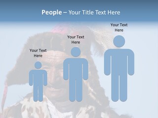 A Man Wearing A Hat With Feathers On It PowerPoint Template