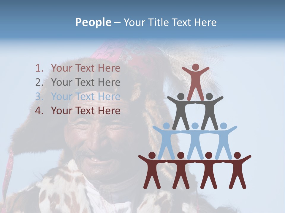 A Man Wearing A Hat With Feathers On It PowerPoint Template