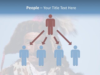 A Man Wearing A Hat With Feathers On It PowerPoint Template