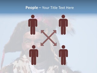 A Man Wearing A Hat With Feathers On It PowerPoint Template
