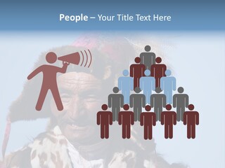 A Man Wearing A Hat With Feathers On It PowerPoint Template