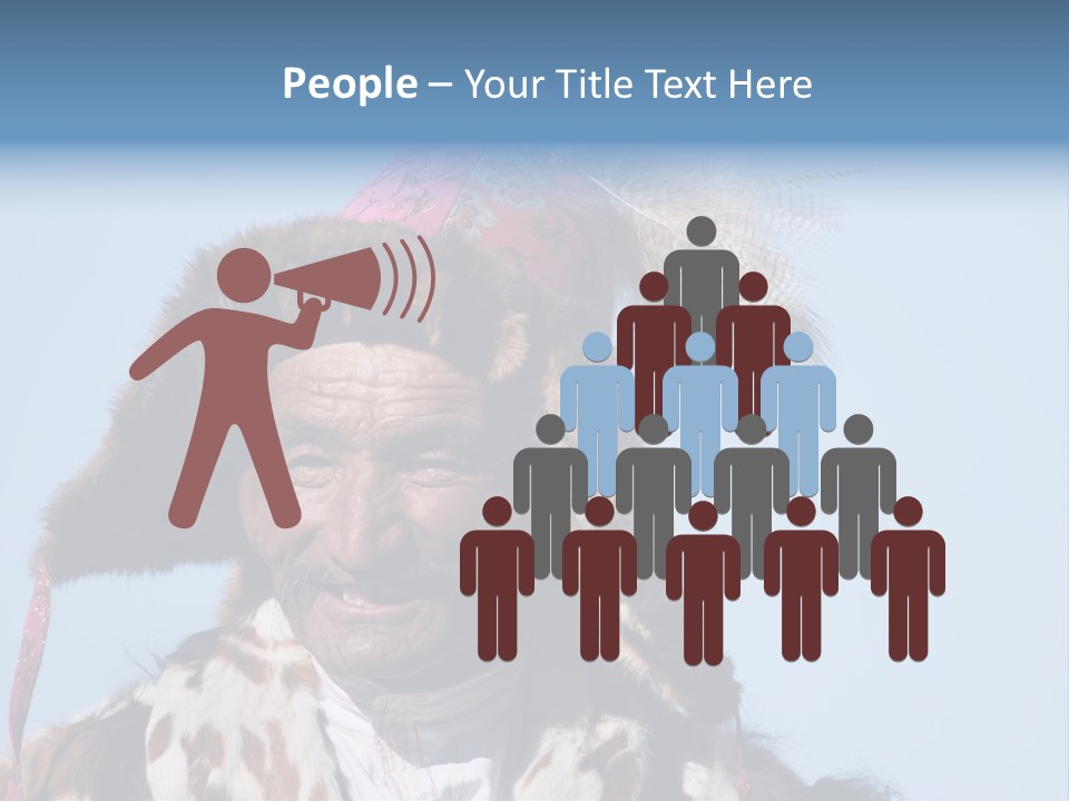 A Man Wearing A Hat With Feathers On It PowerPoint Template