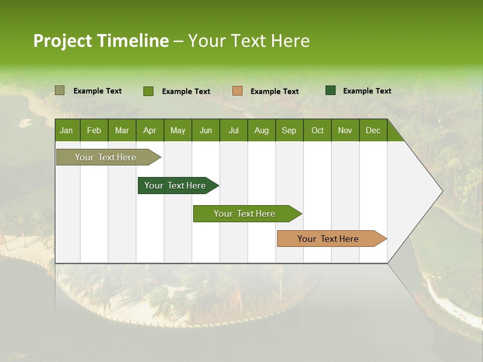 An Aerial View Of A Golf Course With Water And Palm Trees PowerPoint Template