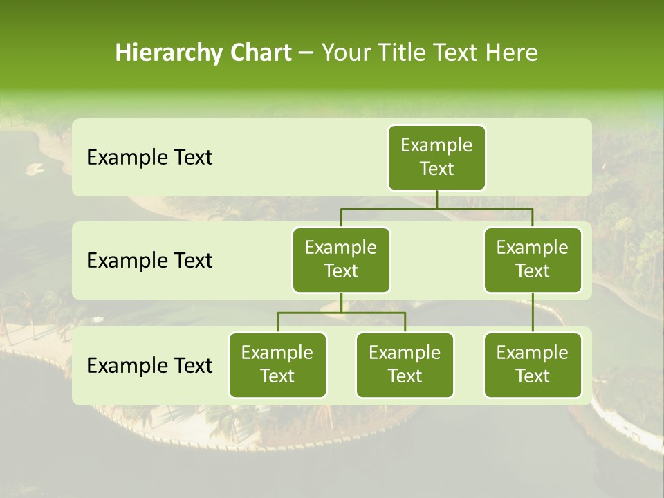 An Aerial View Of A Golf Course With Water And Palm Trees PowerPoint Template