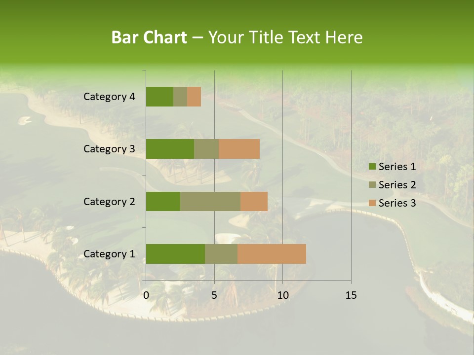 An Aerial View Of A Golf Course With Water And Palm Trees PowerPoint Template