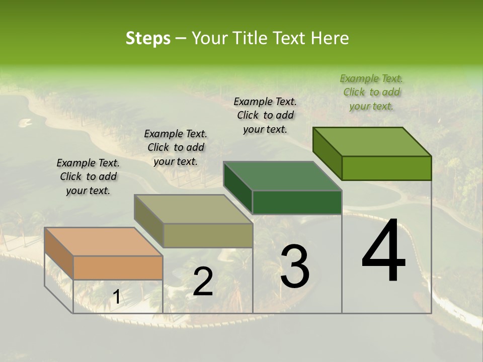 An Aerial View Of A Golf Course With Water And Palm Trees PowerPoint Template