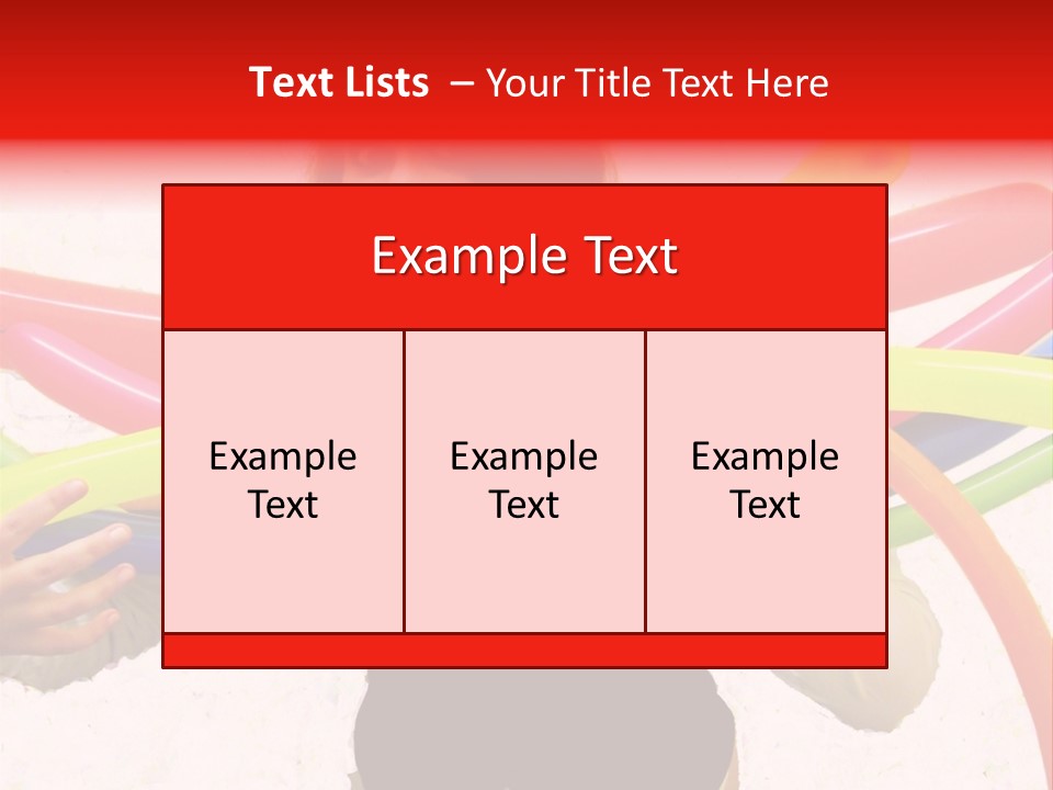 A Woman Holding Up A Stack Of Colorful Rings And Playing Cards PowerPoint Template